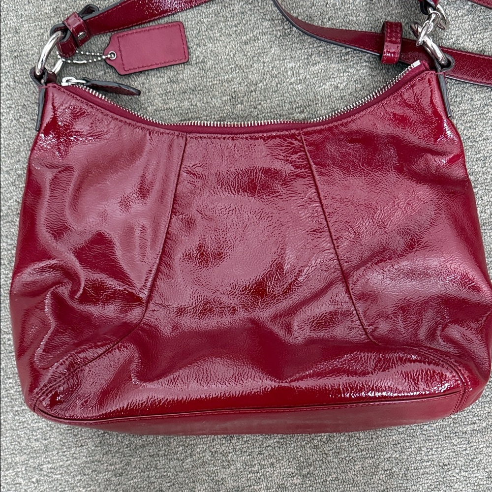 Coach Burgundy Crossbody Bag - Picture 6 of 10